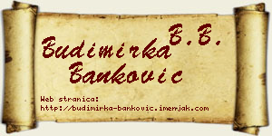 Budimirka Banković vizit kartica